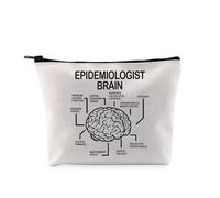 PYOUL Epidemiology Gift Epidemiologist Brain Makeup Bag Epidemiologist Cosmetic Bag Public Health Doctor Gift (Epidemiologist Brain B)