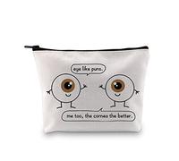 PYOUL Eye Doctor Gift Eye Like Puns Makeup Bag Optometrist Ophthalmologist Cosmetic Bag Optician Gift Optometry Zipper Travel Bag (Eye Like Puns B EU)