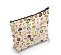 PYOUL Filipino Lover Gift Filipino Food Design Makeup Bag Filipino Cuisine Cosmetic Bag Filipino Culture Lover Gift Filipino Trip Gift (Filipino Food Bag)
