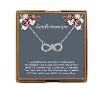 PYOUL First Communion Gifts, Holy Confirmation Necklace, Christian Gift, Confirmation Cross for Girls and Women, First Communion Necklace, Religious Gift (Holy Confirmation N)