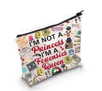 PYOUL Forensics Science Lover Gift I’m A Forensics Queen Makeup Bag Criminologist Cosmetic Bag Criminology STU-dent Graduation Gift (Forensics Queen Bag)
