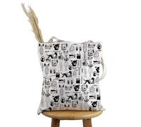 PYOUL Fox Cartoon Inspired Gift Fox Movie Elements Tote Bag What the Cuss Handbag Cartoon Movie Merch (Fox Movie Elements Tote)