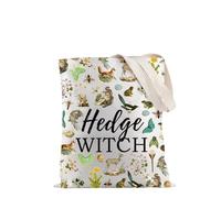 PYOUL Funny Fantasy Novel Inspired Tote Bag Hedge Witch Tote Bag Forest Witch Green Witch Halloween Tote Bag (Hedge Witch Tote EU)