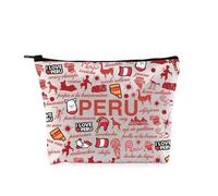 PYOUL Funny Peru Lovers Gift Peru Makeup Bag Peru Traveller Cosmetic Bag Peruvian Culture Lovers Gift (Peru Bag)