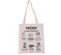 PYOUL Funny Potato Lover Gift Potato Tote Bag Who Loves Potatoes Handbag Potato Classification Gift Potato Merch (Potato Tote)