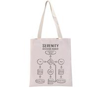 PYOUL Funny Sobriety Gift Serenity Prayer Decision Maker Tote Bag AA NA Recovery Handbag Sober AF Gift Recovery Sponsor Gift (Decision Maker Tote)