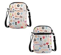 PYOUL Future ENT Gift Otolaryngology Design Crossbody Bag ENT Doctor Nurse Travel Bag Otorhinolaryngologist Otolaryngologist Gift (Otolaryngology CB)