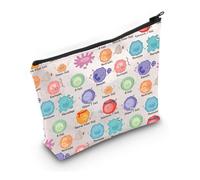 PYOUL Future Microbiologist Gift White Blood Cell Immune Cell Makeup Bag Microbiology Cosmetic Bag Biology Lover Gift (Immune Cell Bag)