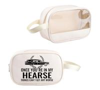 PYOUL Future Mortician Gift Funny Mortician Clear Makeup Bag Mortician Appreciation Travel Gift Mortuary Science STU-dent Toiletry Bag (Mortician MB)
