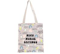 PYOUL Future Nicu Nurse Gift Nurse Sayings Tote Bag Neonatal Nurse Handbag Tiny Human Nurse Gift (Nurse Sayings Tote)