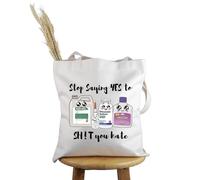 PYOUL Gastroenterologist Gift Stop Saying Yes to Sh!t You Hate Tote Bag GI Nurse Handbag Geriatrics Gift (Yes to Sh!t Tote)