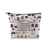 PYOUL Ghosts Hunting Gift I Ghost Hunt Makeup Bag Ghost Hunter Cosmetic Bag Paranormal Investigator Gift (I Ghost Hunt B)