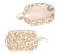 PYOUL Golden Retriever Mom Clear Makeup Bag Golden Retriever Owner Travel Toiletry Bag (Golden Retriever Mom MB)