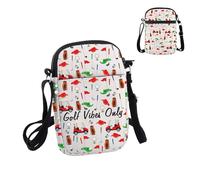 PYOUL Golf Lover Gift Golf Vibes Only Crossbody Bag Golf Team Travel Bag Golf Player Gift (Golf Vibes Only CB)