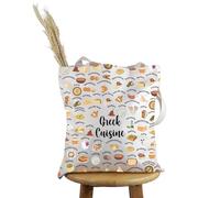 PYOUL Greece Food Lover Gift Greek Cuisine Tote Bag Greece Vacation Handbag Welcome to Greece Gift Greece Foodie Gift (Greek Cuisine Tote)