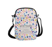 PYOUL Gym Lover Gift Gym Buddy Definition Crossbody Bag Fitness Instructor Pouch Fitness Gift Workout Buddy Gift (Gym Buddy Definit CB)