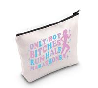 PYOUL Half Marathon Runner Appreciation Gift Only Hot B* Run Half Marathons Makeup Bag Female Runner Cosmetic Bag Half Marathon Lover Gift (Run Half Marathons B)