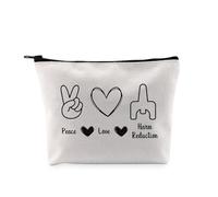 PYOUL Harm Reduction Gift Peace Love Harm Reduction Makeup Bag Overdose Awareness Cosmetic Bag Addiction Therapy Gift (Harm Reduction Bag)