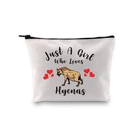 PYOUL Hyena Gift Who Loves Hyenas Makeup Bag Hyena Lover Cosmetic Bag Hyena Themed Gift Hyenas Fan Gift Animal Lover Zipper Travel Bag (Loves Hyenas B EU)