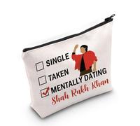 PYOUL Indian Movie Inspired Gift Mentally Dating Shah Rukh K Makeup Bag Desi Cosmetic Bag Indian Hindi Movie Merch (Shah Rukh K Bag)