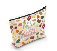 PYOUL Ketogenic Diet Gift I'm a Keto G-IRL in a C World Makeup Bag Keto Lifestyle Cosmetic Bag Low Carb Diet Fitness Gift (C World Bag)