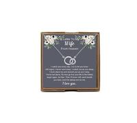 PYOUL Loss of Husband Gift A Letter To My Wife From Heaven Necklace Husband Remembrance Jewelry Sympathy Gift Husband Memorial Gift (Wife From Heaven N)