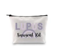 PYOUL Lupus Awareness Gift Lupus Survival Kit Makeup Bag Lupus Warrior Cosmetic Bag Lupus Support Gift Chronic Illness Gift (Lupus Survival K B)