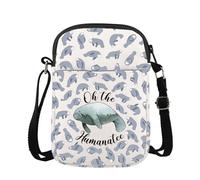 PYOUL Manatee Shoulder Bag Oh the Humanatee Crossbody Bag Manatee Lover Gift Marine Biology Gift (Humanatee CB EU)