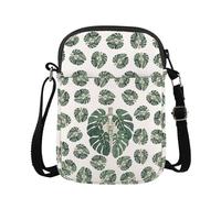 PYOUL Monstera Leaves Crossbody Bag Plant Mom Gift Plant Lover Gift Gardener Gift Tropical Leaf Merch (Monstera CB EU)