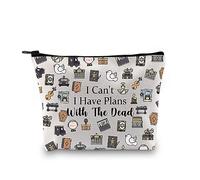 PYOUL Mortician Gift I Can't I Have Plans with The Dead Makeup Bag Funeral Director Cosmetic Bag Mortician Friend Dark Humor Gift (I Have Plans B)