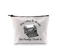 PYOUL Murder TV Show Inspired Gift But Frankly I Doubt It Makeup Bag Jessica Fletcher Fan Cosmetic Bag TV Murder Mystery Series Gift (But Frankly I Doubt It B EU)