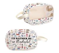 PYOUL Nantucket Lover Gift I’d Rather Be in Nantucket Clear Makeup Bag Massachusetts Vacation Travel Gift Nantucket Souvenir Toiletry Bag (Be in Nantucket MB)