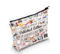 PYOUL New Author Gift This is What A Published Author Looks Like Makeup Bag Writer Cosmetic Bag Creative Writing SCH-ool Graduation Gift (Author Looks Like Bag)