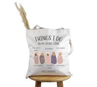 PYOUL NICU Nurse Gift Things I Do In My Spare Time Nicu Crew Tote Bag Doula Handbag Labor And Delivery Nurse Gift (Spare Time Nicu Crew T)