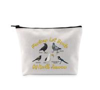 PYOUL North American Bird Inspired Gift Parking Lot Birds Makeup Bag Bird Lover Cosmetic Bag Birding Bird Watcher Gift (Parking Lot Birds Bag)