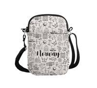 PYOUL Norwegian Trip Gift Norway Crossbody Bag Norwegian Culture Travel Bag Nordic Explorers Gift Viking Heritage Gift (Norway CB)