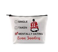 PYOUL Novel Inspired Gift Dating E Zanders Makeup Bag Hockey Romance Novel Cosmetic Bag Booktok Lover Gift (Dating E Zanders Bag)