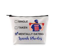 PYOUL Novel Inspired Gift Dating Isaiah R Makeup Bag Baseball Romance Novel Cosmetic Bag Booktok Lover Gift (Dating Isaiah R Bag)