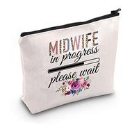 PYOUL Nurse Midwife in Progress Loading Midwives Gift Birth Attendant Nurse-Midwife Cosmetic Bag Makeup Bag Gift for Her (Midwife in Progress B EU)