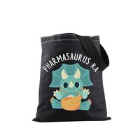 PYOUL Pharmacist Dinosaur Shopping Bag Pharmasaurus Rx Tote Bag Pharmacist Gift Pharmacy Tech Technician Merch (Pharmasaurus Rx Tote EU)