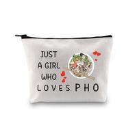 PYOUL Pho Lover Gift Who Loves Pho Makeup Bag Vietnamese Ramen Lover Cosmetic Bag Vietnamese Foodie Gift (Loves Pho Bag)