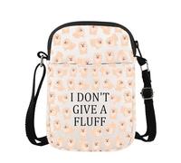 PYOUL Pomeranian Dog Crossbody Bag I Don't Give A Fluff Shoulder Bag Dog Mom Gift Pomeranian Lover Gifts (A Fluff CB EU)