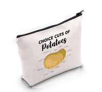 PYOUL Potato Lover Gift Choice Cuts of Potatoes Makeup Bag Who Loves Potatoes Cosmetic Bag Potato Merch (Cuts of Potatoes Bag)