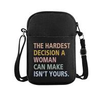 PYOUL Pro Choice Merch The Hardest Decision a Woman Can Make Isn't Yours Sling Bag Abortion Rights Gift Feminist Gift (Hardest Decision CB EU)