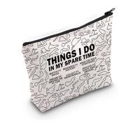 PYOUL Racing Car Lover Gift Things I Do in My Spare Time Car Racing Makeup Bag Car Fan Cosmetic Bag Racing Merch Track Lover Gift (Spare Time Car Racing B)