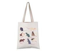 PYOUL Rat Lover Gift Cute Rat Design Tote Bag Rat Mom Mama Handbag Rat Mouse Owner Gift (Rat Design 2.0 Tote)