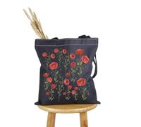 PYOUL Red Poppy Flower Lover Gift Red Poppy Theme Tote Bag Flower G-irl Handbag Wildflower California Poppies Merch (Red Poppy Theme Tote)