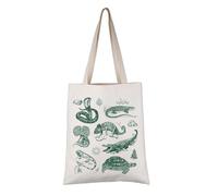 PYOUL Reptile Lover Gift Reptile Design Tote Bag Lizard Snake Turtle Collection Handbag Reptile Owner Breeder Gift (Reptile Design Tote)