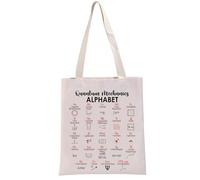 PYOUL Science Lover Gift Quantum Mechanics Alphabet Tote Bag Science Teacher Stu-dent Handbag Physicist Gift (Quantum Mechanics T)