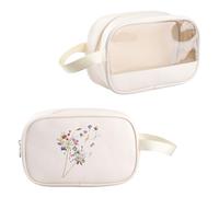 PYOUL Sewing Lover Gift Dandelion Quilting Clear Makeup Bag Flower Quilting Travel Gift Tailor Mom Toiletry Bag (Dandelion Quilting MB)